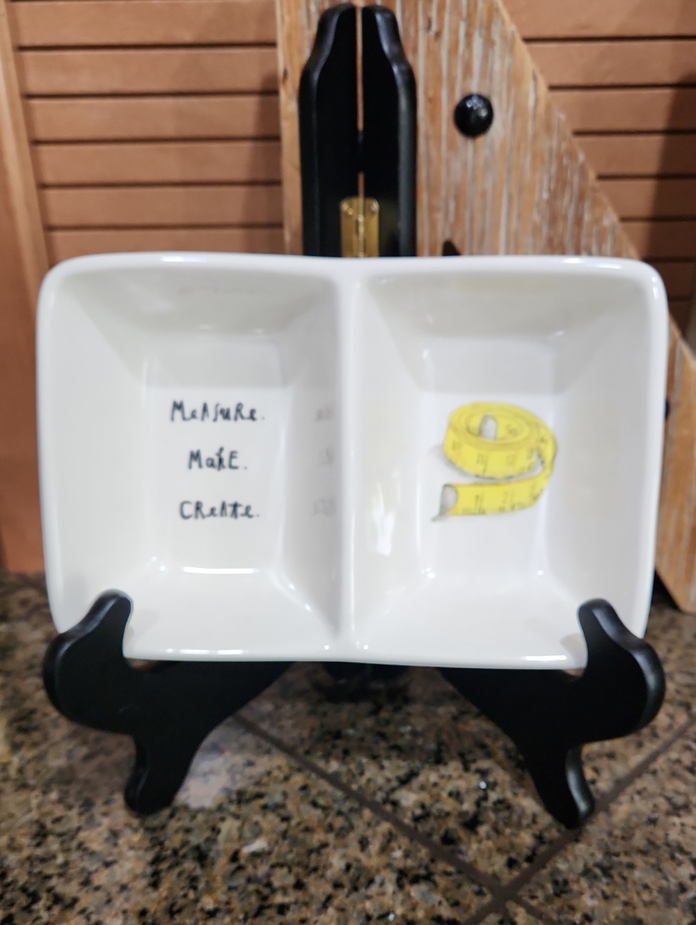 Rae Dunn White Ceramic Artisan Collection Piece with Black Lettering